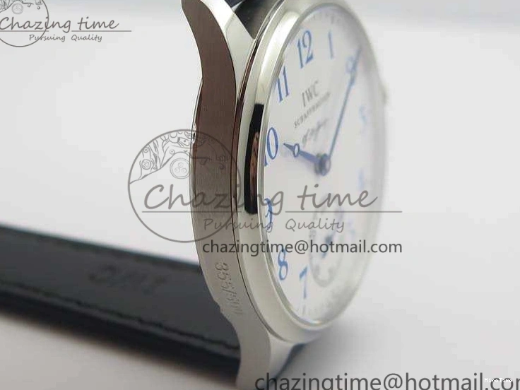 MIROTIME 0701 Portuguese Fa Jones IW544203 SS GSF 1:1 Best Edition White Dial On Leather Strap Trendsetting 7235